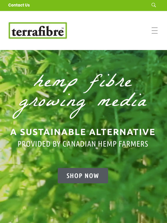 Terrafibre Hemp Products website