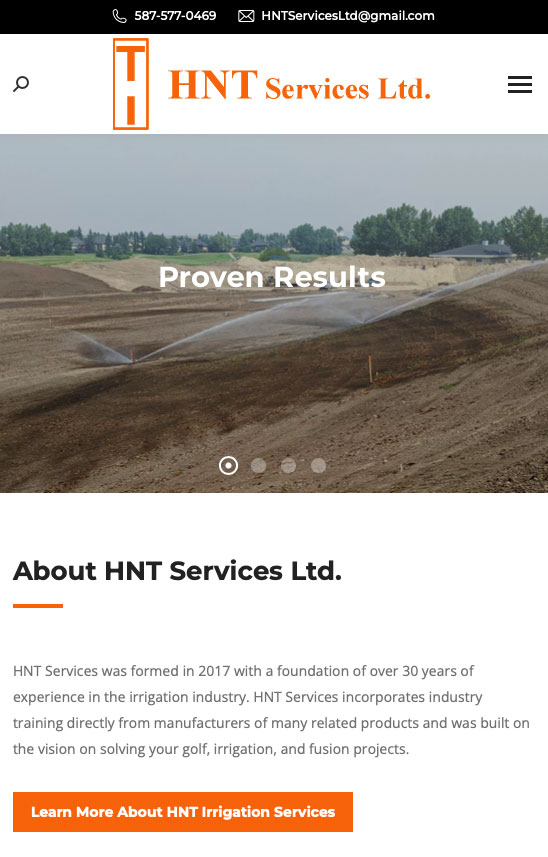 HNT Services website